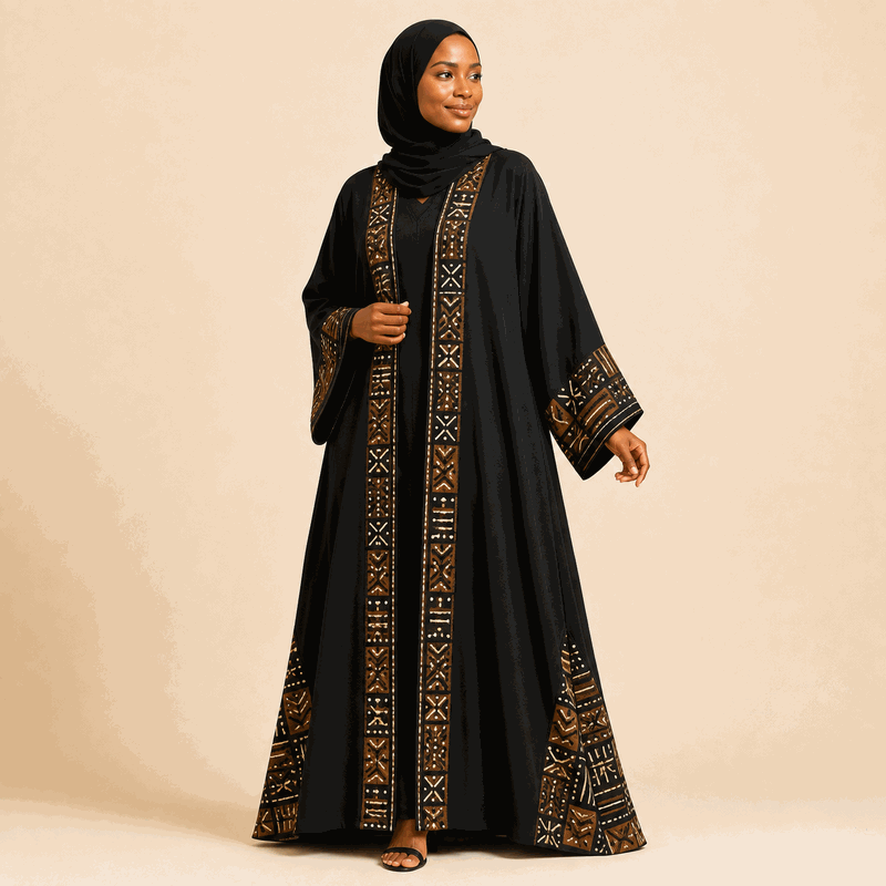 Bogolan-Trim Abaya