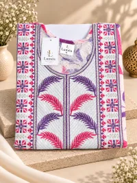Floral Boho Embroidered Kaftan Robe Dress with Scarf, Modest African Wedding Guest Outfit
